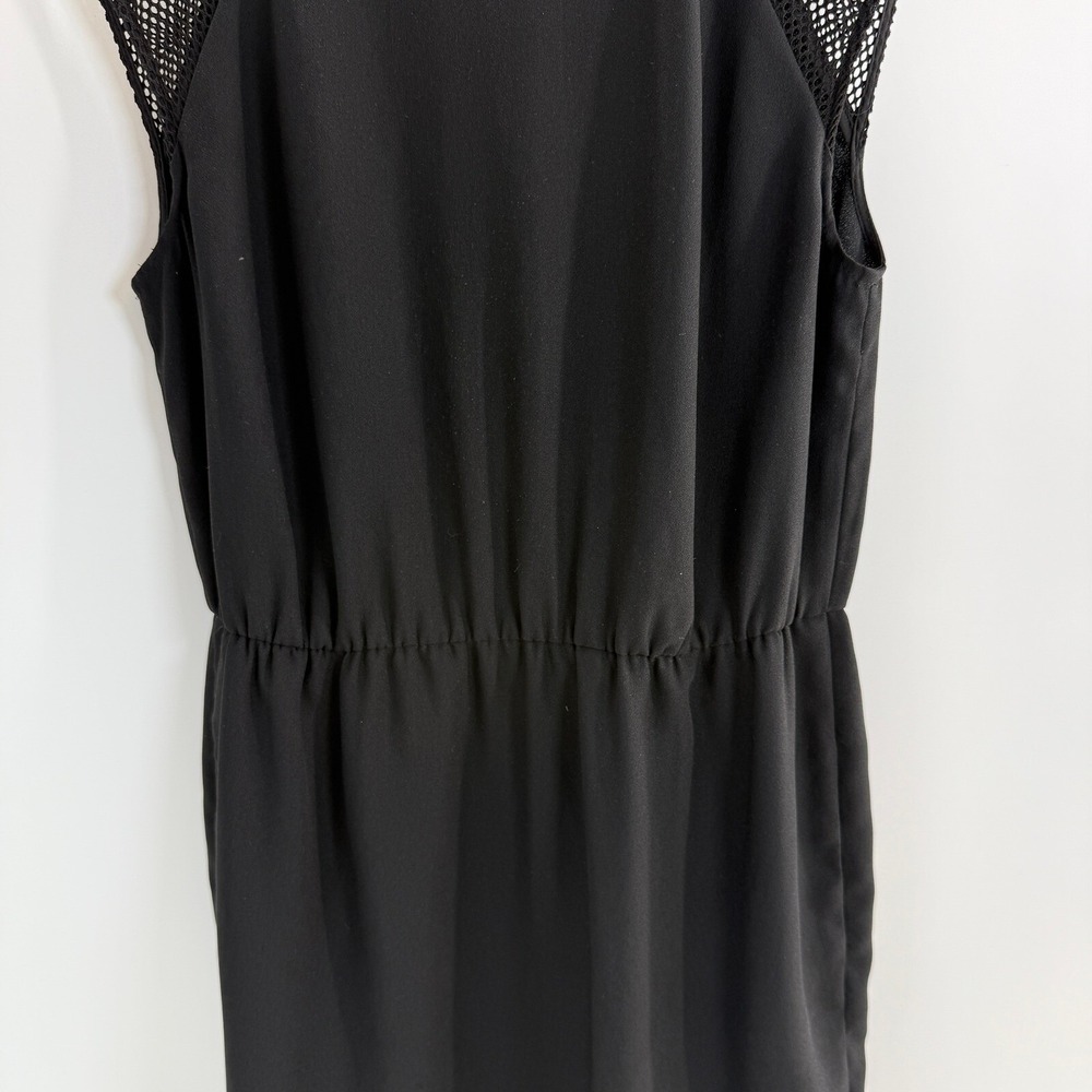 Banana Republic Black Dress Sleeveless Mesh Detail Casual Size 6 LBD Boho Chic - Picture 9 of 16